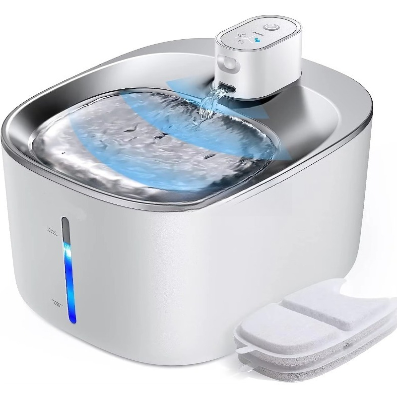Pet Water Fountain - Stainless Steel Pet Water Bowl Electric