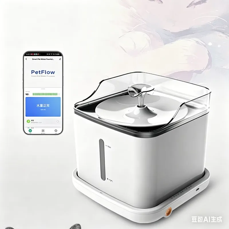 Pet Water Fountain - New Smart App Control Wifi 75oz/2.2L