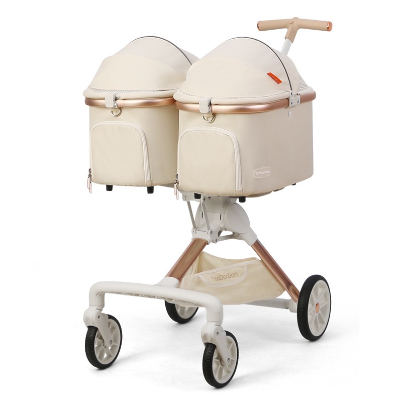 Pet Stroller Carrier - Cute Foldable Cat Stroller for 2