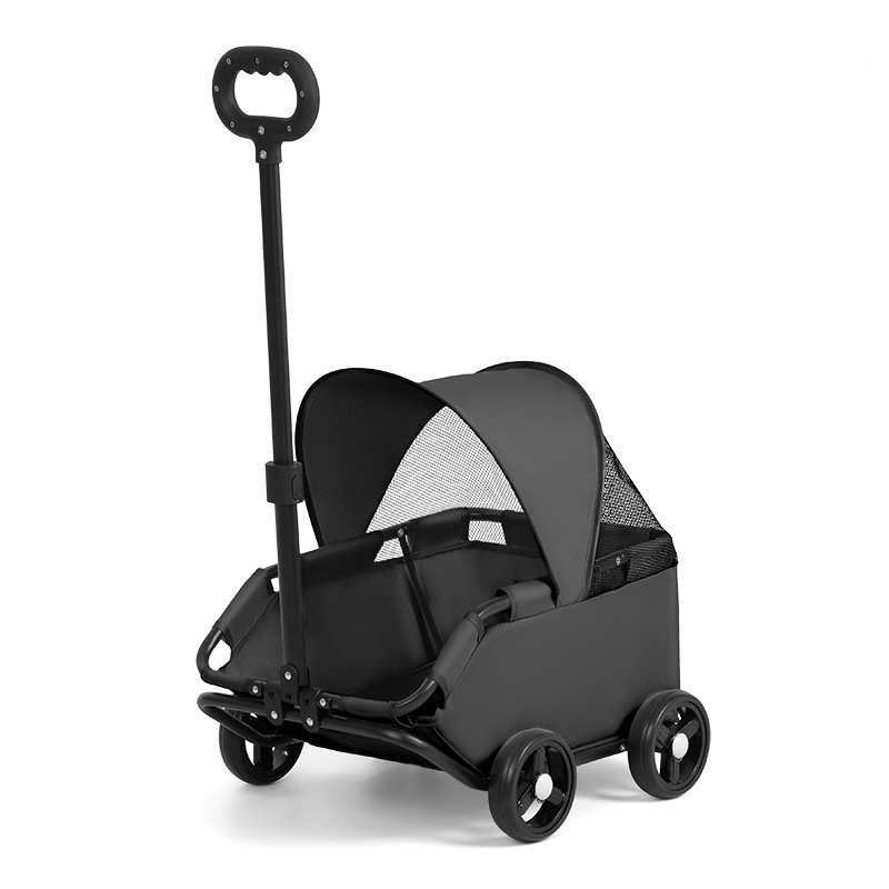 Pet Stroller Carrier - Pet Stroller with Sun Cover -