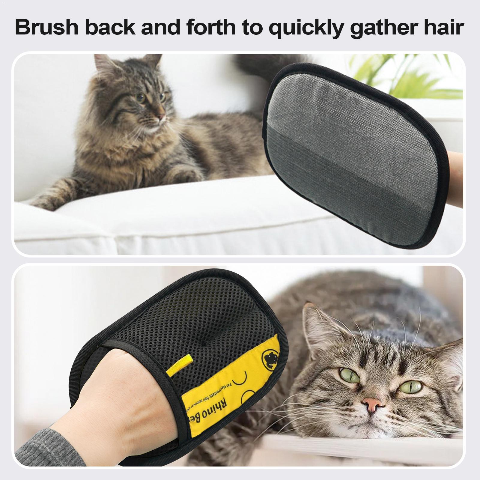 2pcs Cat Grooming Gloves Elect - огляд і ціна Pet Hair Remover Brush