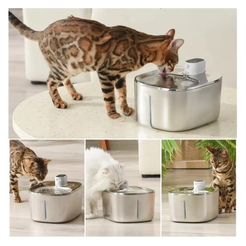 Stainless Steel Pet Water Bowl - огляд і ціна Pet Water Fountain