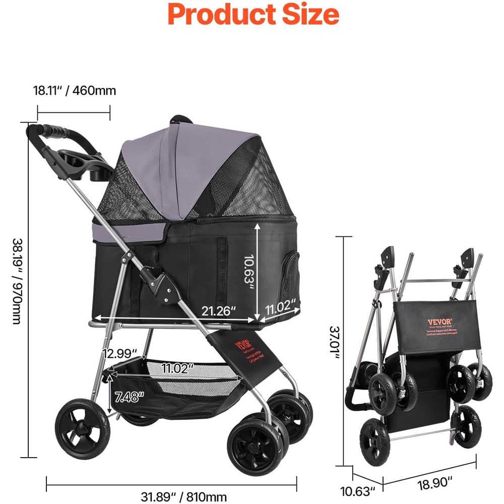 Pet Stroller, 35 lbs Weight Ca - огляд і ціна Pet Stroller Carrier