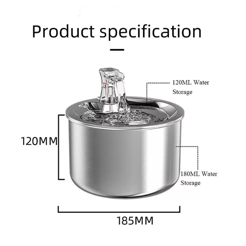 Design Stainless Steel Pet Wat - огляд і ціна Pet Water Fountain